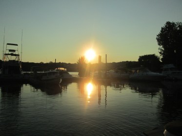 Hartford fireworks sunset over marina